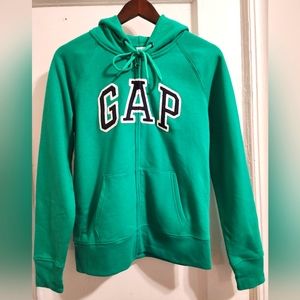 Gap Zip-Up Hoodie Green Women's Small